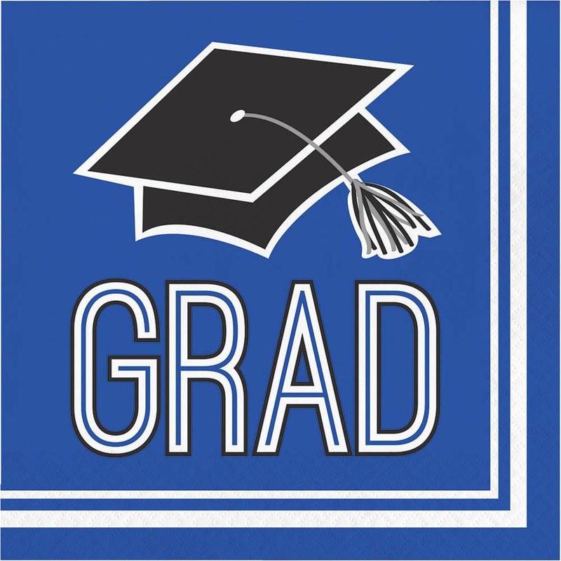 Congrats Grad Blue Luncheon Napkins (36 ct)