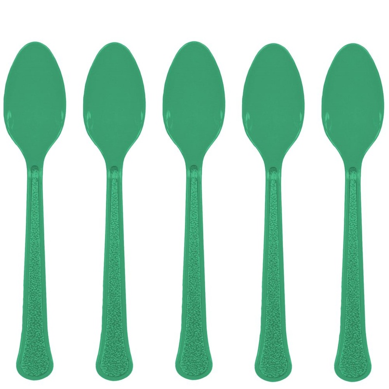 Festive Green Heavy Weight Premium Spoon 20 ct