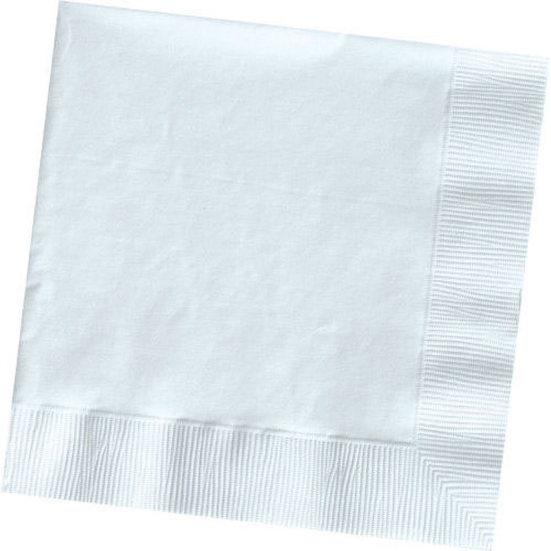 Frosty White Beverage Napkins (20ct)