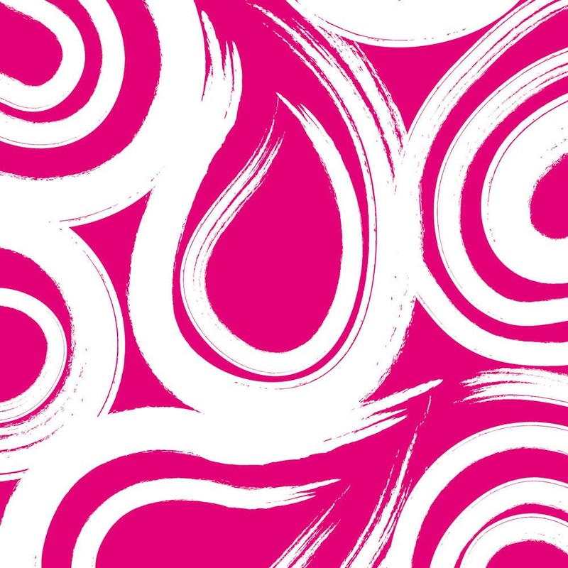 Hot Magenta Swirl Beverage Napkins (16ct)