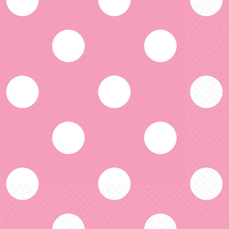 New Pink Dots Beverage Napkins (16ct)