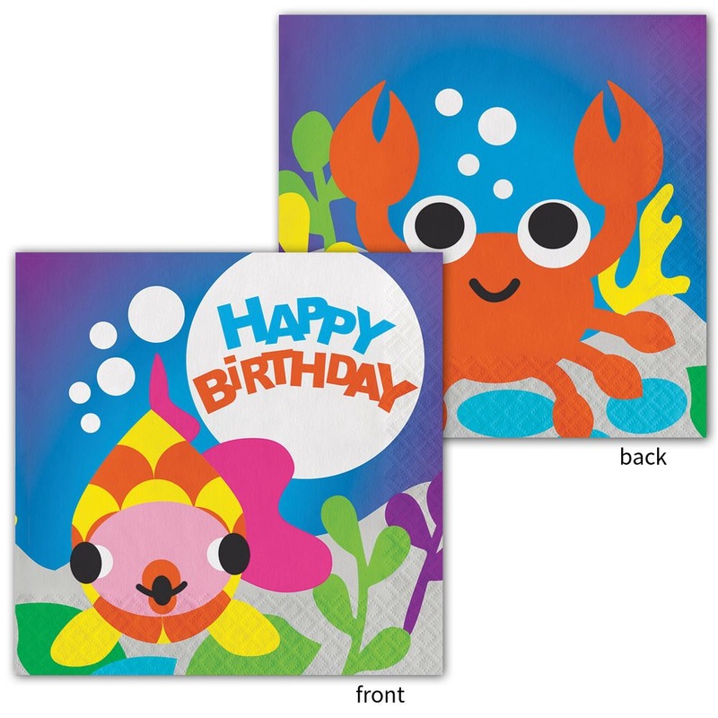 Ocean Happy Birthday Luncheon Napkins (20ct)