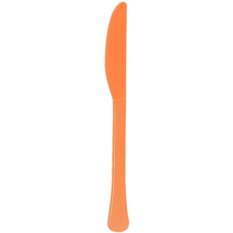 Orange Peel Big Party Pack Box Mid Weight Plastic Knife 100 ct