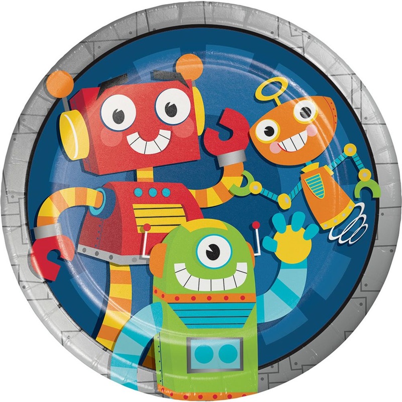 Party Robots Dinner Plates (8 ct)