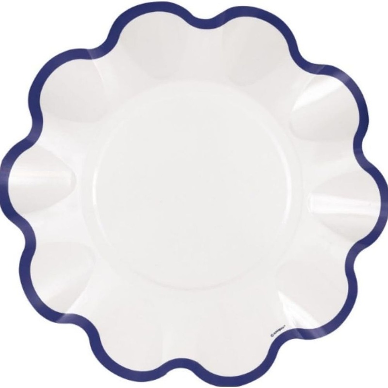 Peppy Patriotic Ruffled Edge Dinner Plates (8ct)
