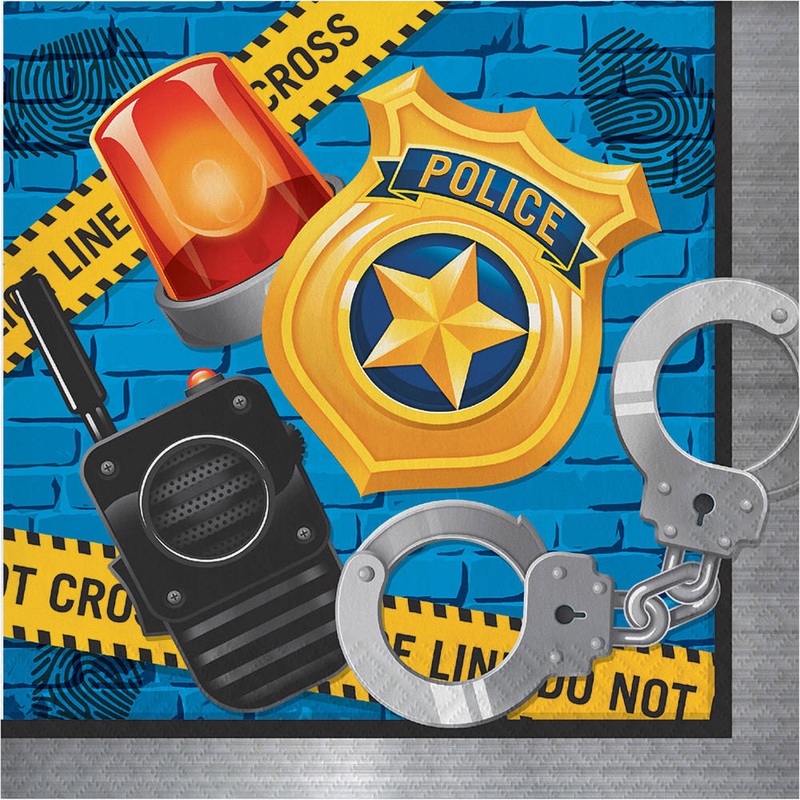 Police Party Luncheon Napkins (16 ct)