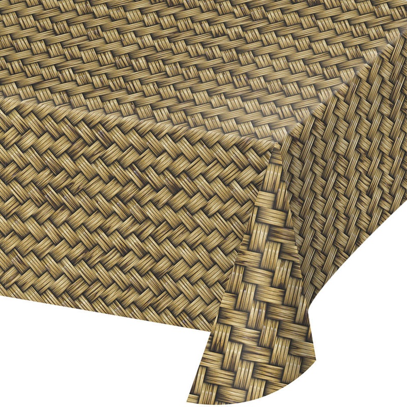 Red Paisley Rectangle Plastic Tablecover