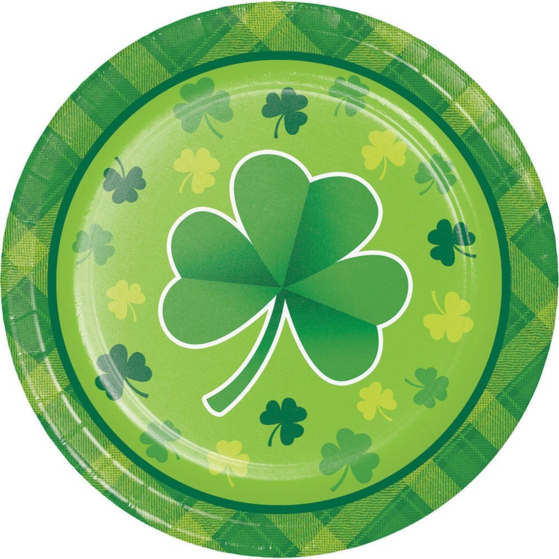 Shamrock Plaid Dessert Plates (8 ct)