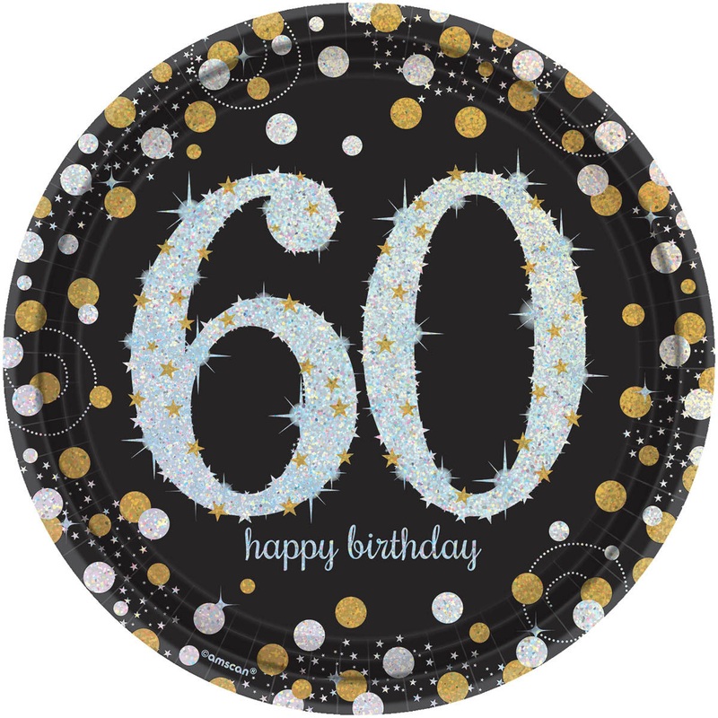 Sparkling Celebration 60 Paper Dinner Plates (8 ct)