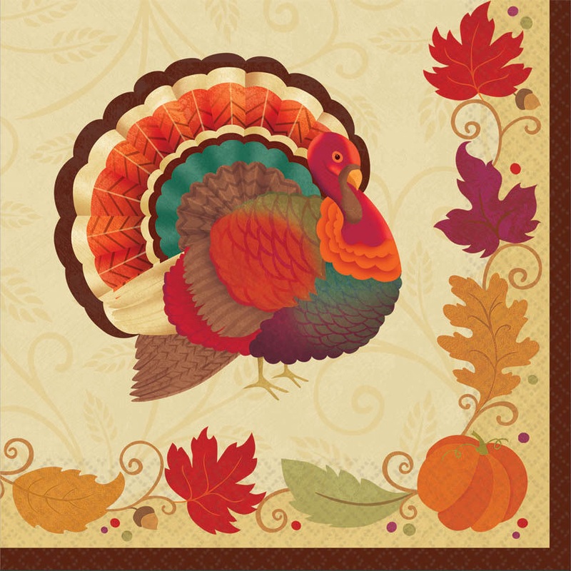 Thanksgiving Holiday Luncheon Napkins (36ct)