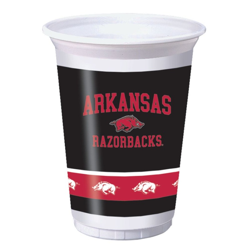 University of Arkansas 20oz Plastic Cups (8ct)