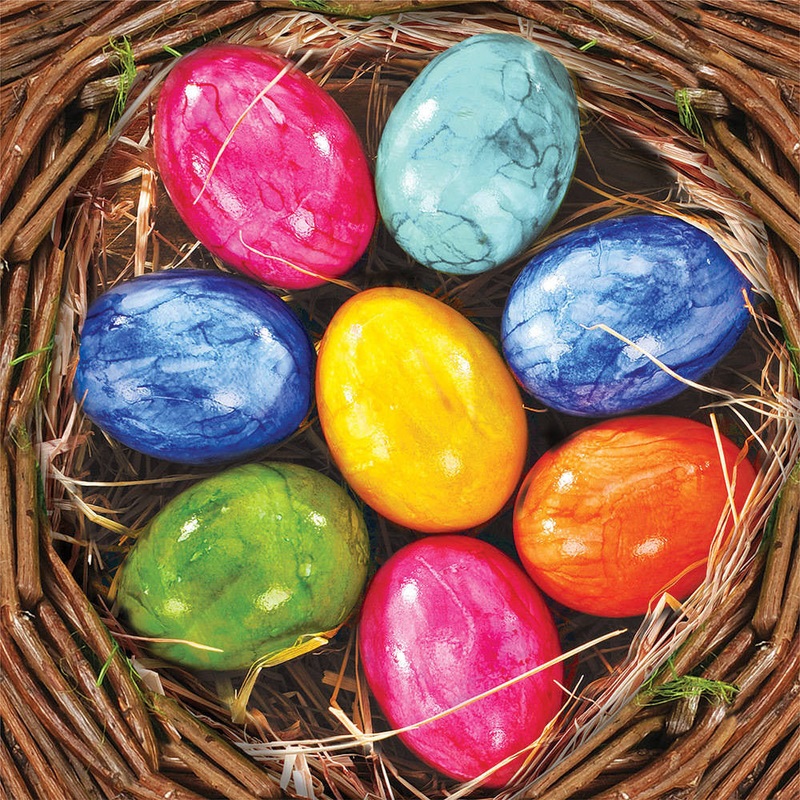 Beautiful Basket Easter Beverage Napkins (16 ct)