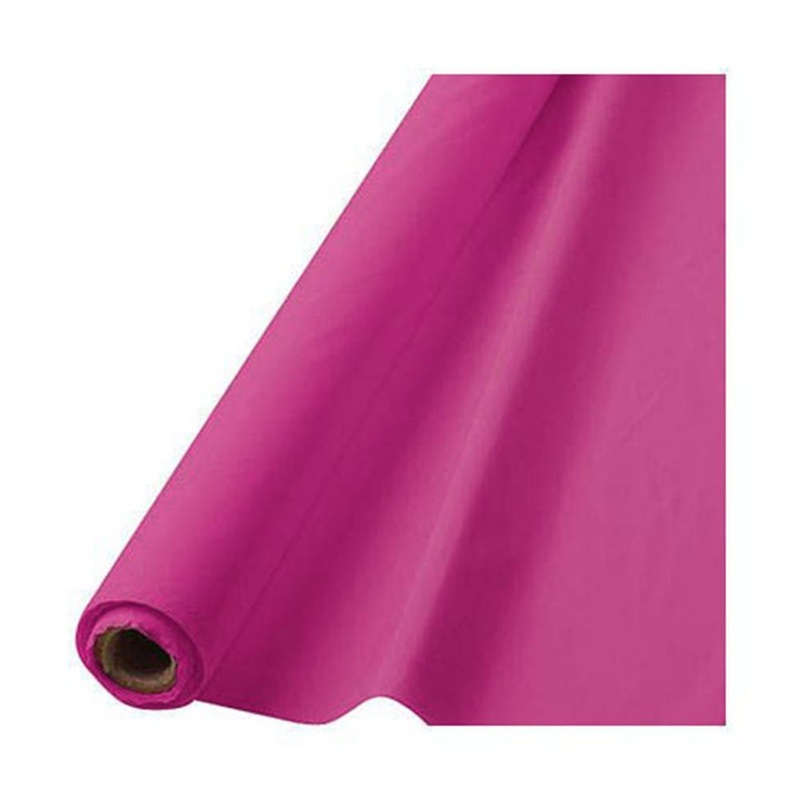 Bright Pink Plastic Table Roll 40"X 100'
