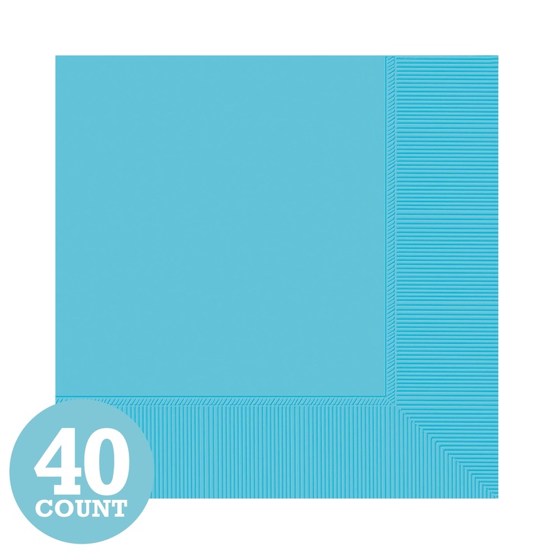 Caribbean Blue 2-Ply Beverage Napkins (40ct)