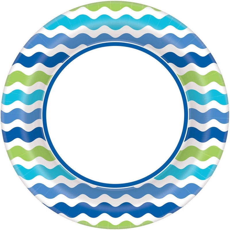 Cool Wavy Stripes Banquet Plates (40 ct)