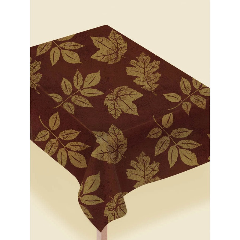 Fall Elegant Vinyl Flannel-backed Tablecover