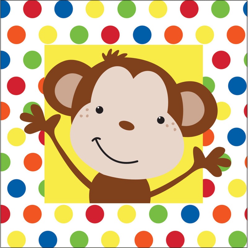 Fun Monkey Beverage Napkins (16ct)