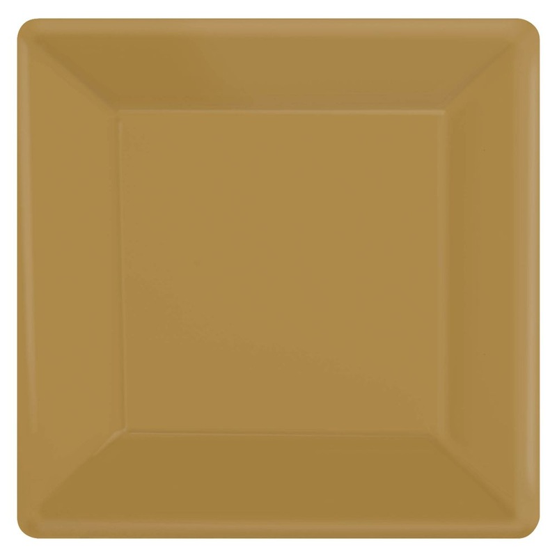 Gold Square Paper Dessert Plates (20ct)