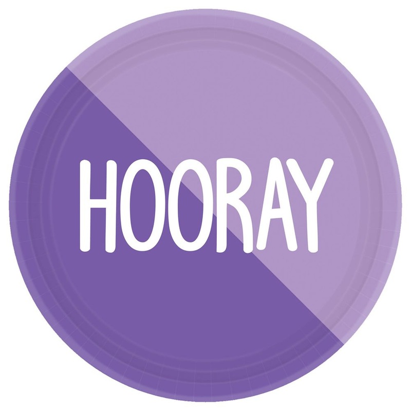 Hooray Two Tone Dinner Plates (8 ct)