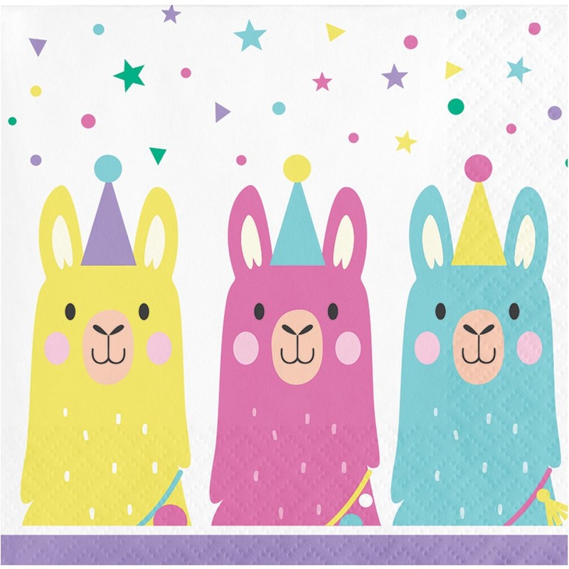 Llama Party Beverage Napkins (16ct)