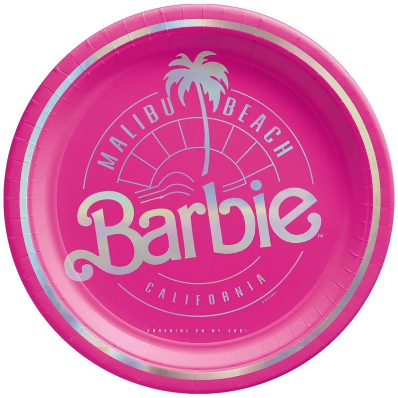 Metallic Malibu Barbie Paper Dessert Plates (8ct)