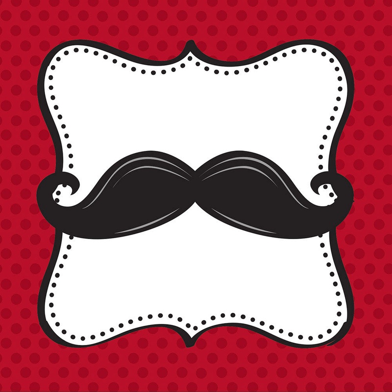 Mustache Madness Beverage Napkins (16ct)