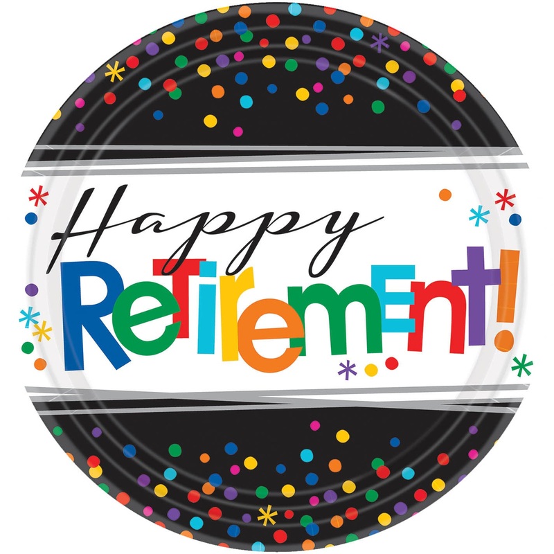 Officially Retired Paper Banquet Plates (8 ct)
