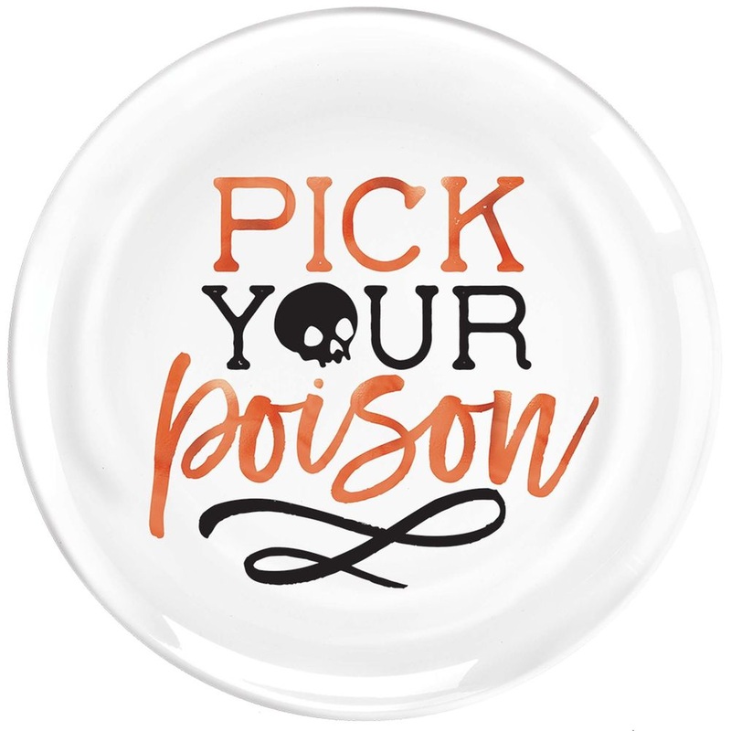 Pick Your Poison Hot Stamped Plastic Dessert Plates (4 ct)