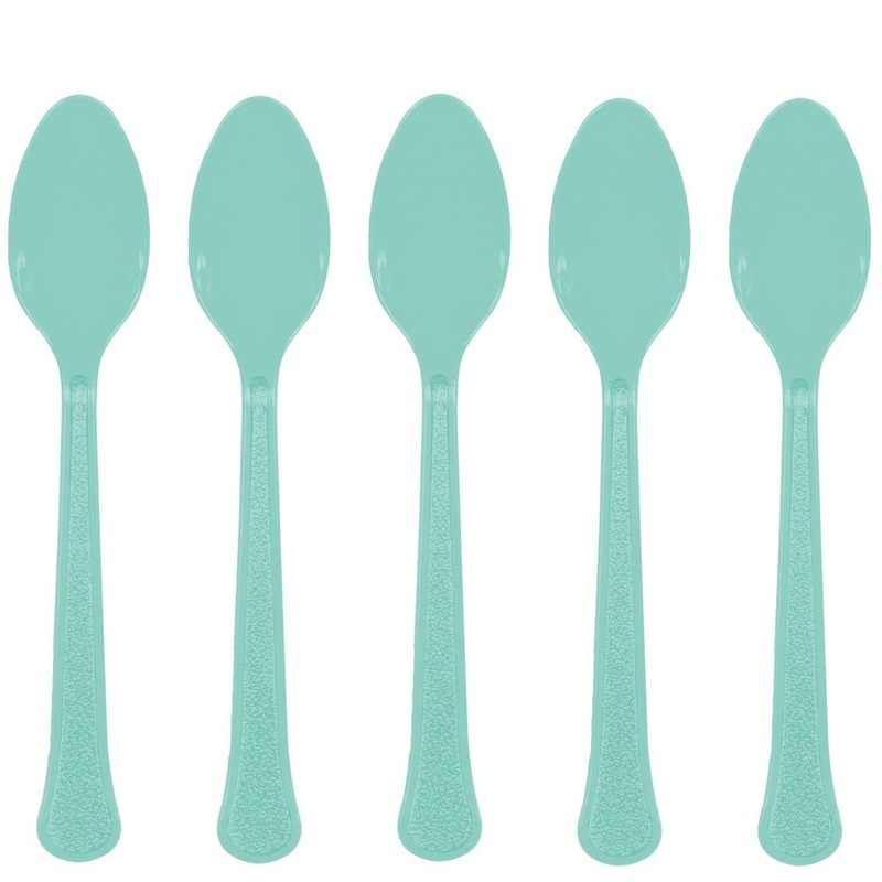 Robins Egg Blue Heavy Weight Premium Spoon 20 ct