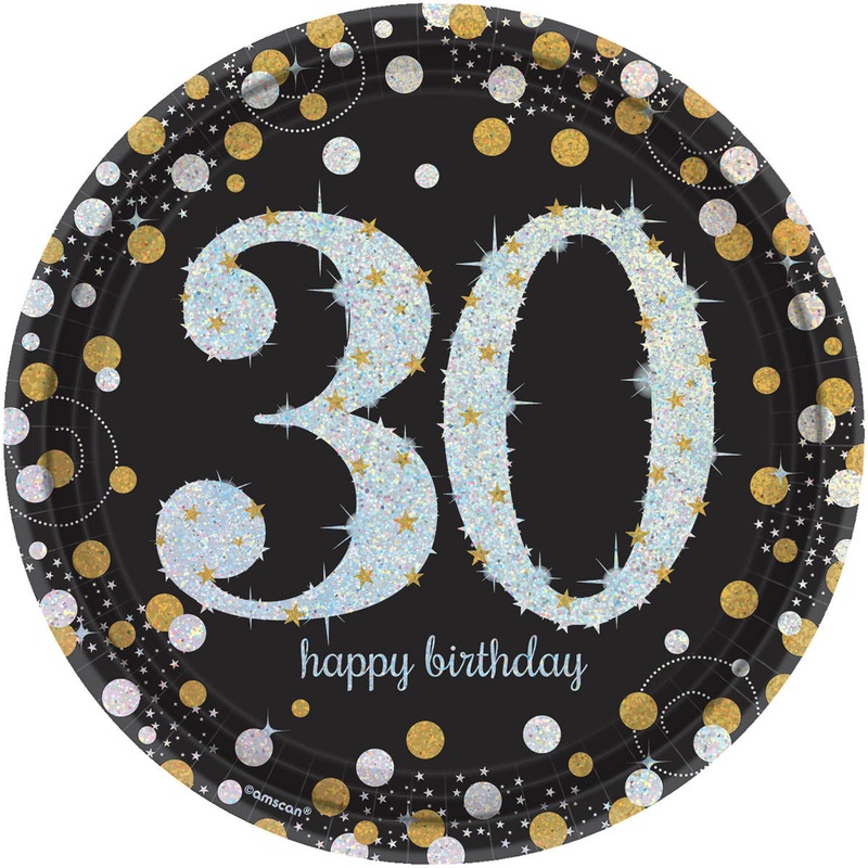 Sparkling Celebration 30 Paper Dinner Plates (8 ct)