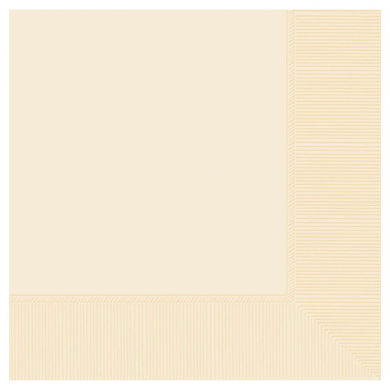 Vanilla Creme 3 Ply Beverage Napkin 50 ct