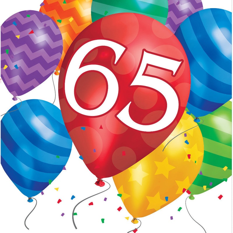 Balloon Blast 65th Birthday Luncheon Napkins (16ct)
