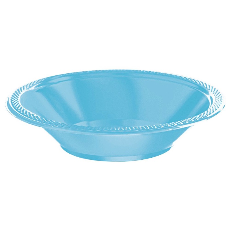 Caribbean Blue 12 oz Plastic Bowl 20 ct