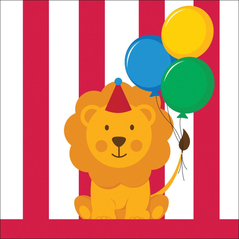 Circus Time! Beverage Napkins (16ct)