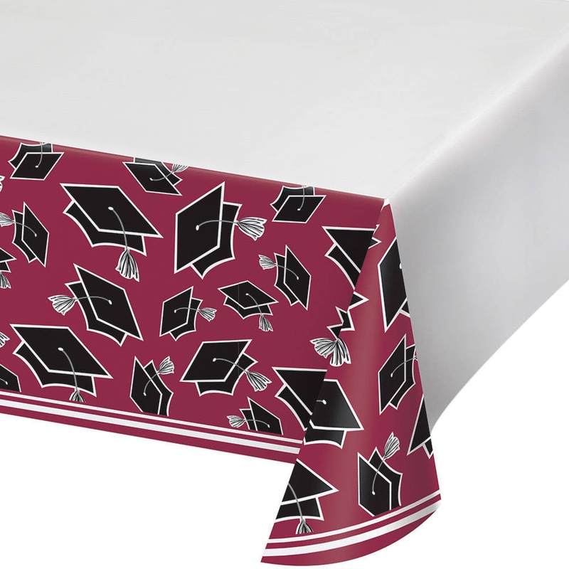 Congrats Grad Berry Rectangle Plastic Tablecover