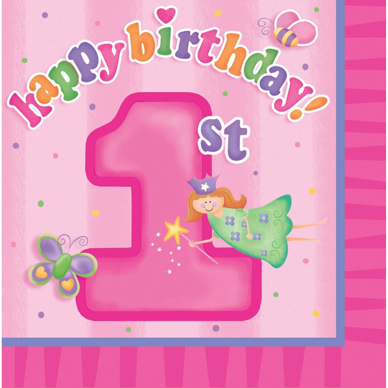 Fun At One Girl Luncheon Napkins (16ct)