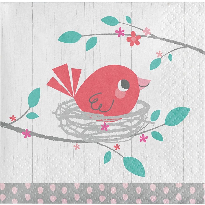 Hello Baby Girl Beverage Napkins (16 ct)