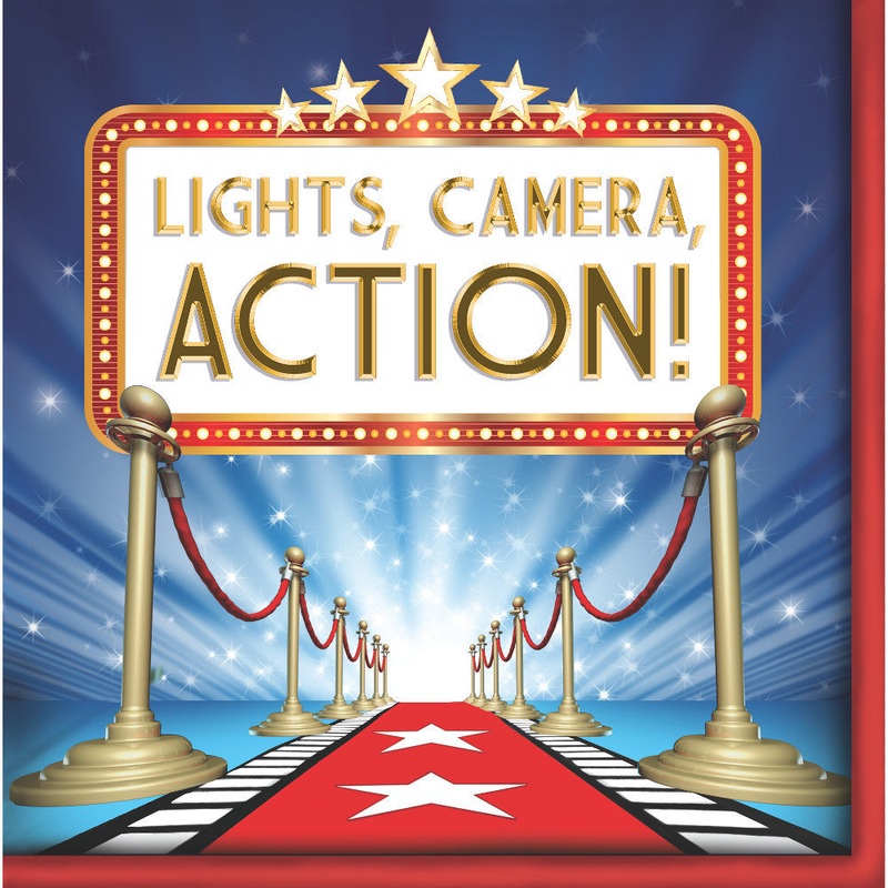 Hollywood Lights Luncheon Napkins (16ct)