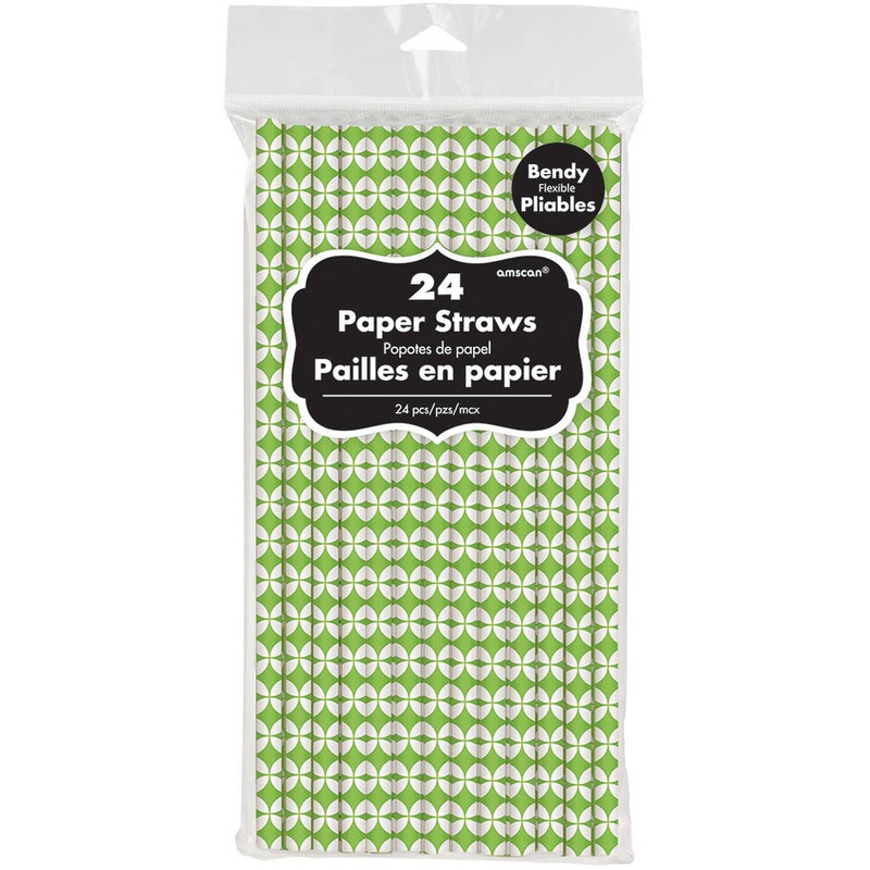 Kiwi Geo Diamond Paper Straws (24ct)