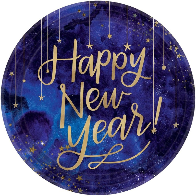 Midnight New Years Eve Banquet Plates (8 ct)