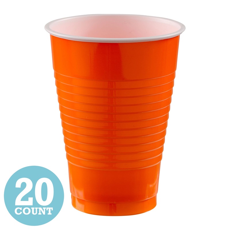 Orange Peel 12 oz Plastic Cups (20ct)