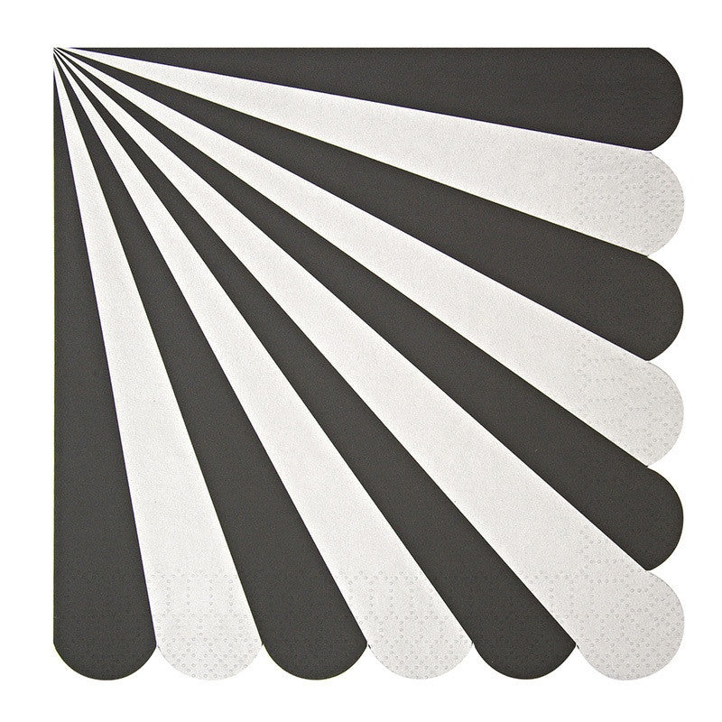 Toot Sweet Black Stripes Luncheon Napkins (20ct)
