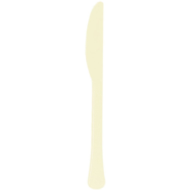Vanilla Creme Big Party Pack Box Mid Weight Plastic Knife 100 ct