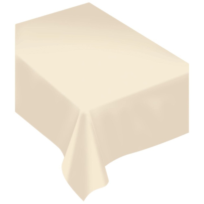 Vanilla Creme Plastic Rectangle Tablecover