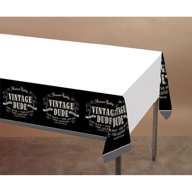 Vintage Dude Plastic Tablecover