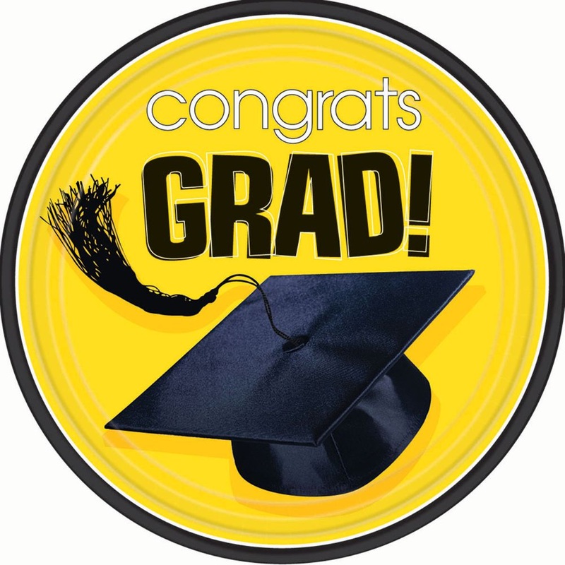 Yellow Congrats Grad Dinner Plates (18ct)