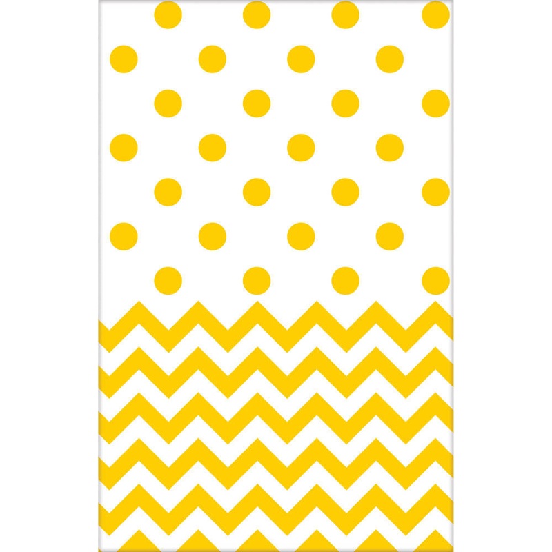 Yellow Sunshine Plastic Tablecover
