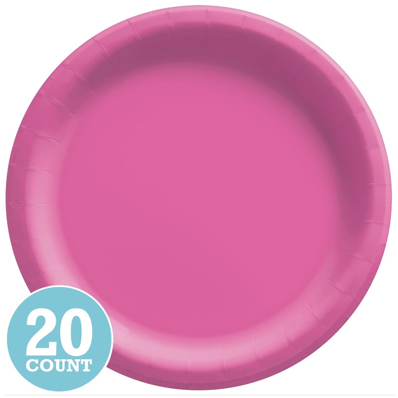 Bright Pink Paper Banquet Plates (20ct)
