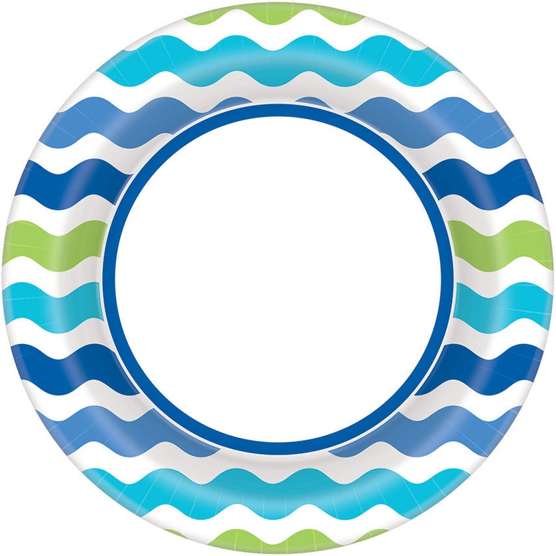 Cool Wavy Stripes Dessert Plates (40 ct)
