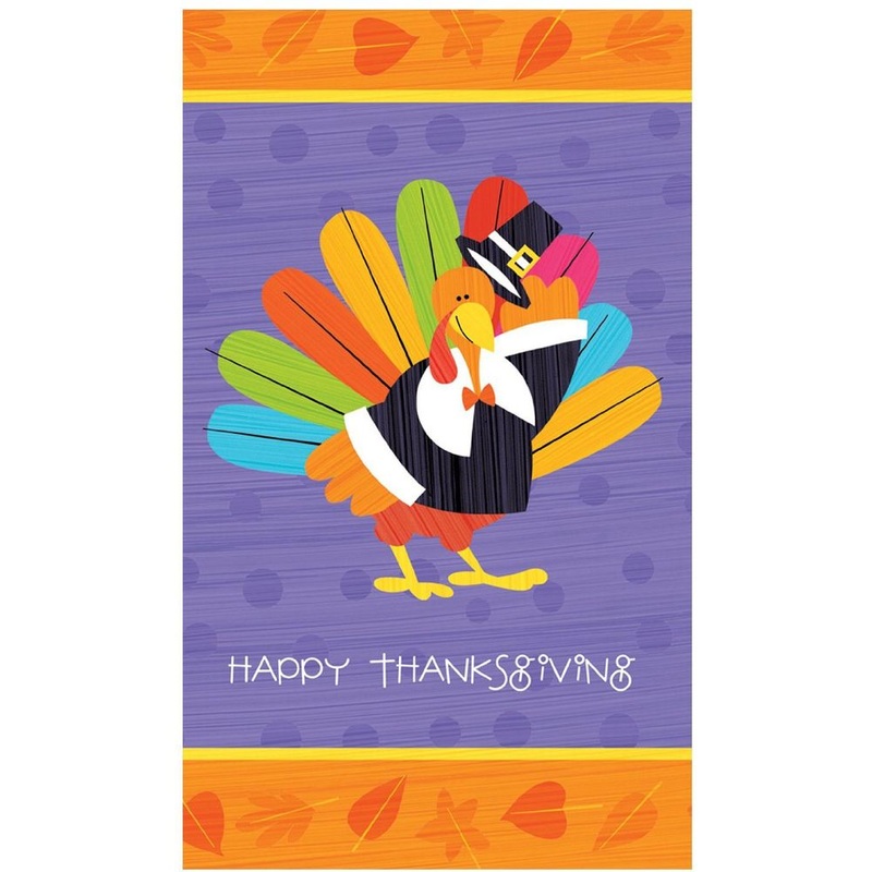 Fun Turkey Plastic Table Cover
